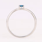 Blue Diamond Ring 0.2 Carats 9K White Gold