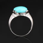 Turquoise Ring 3.50 Carats Sterling Silver