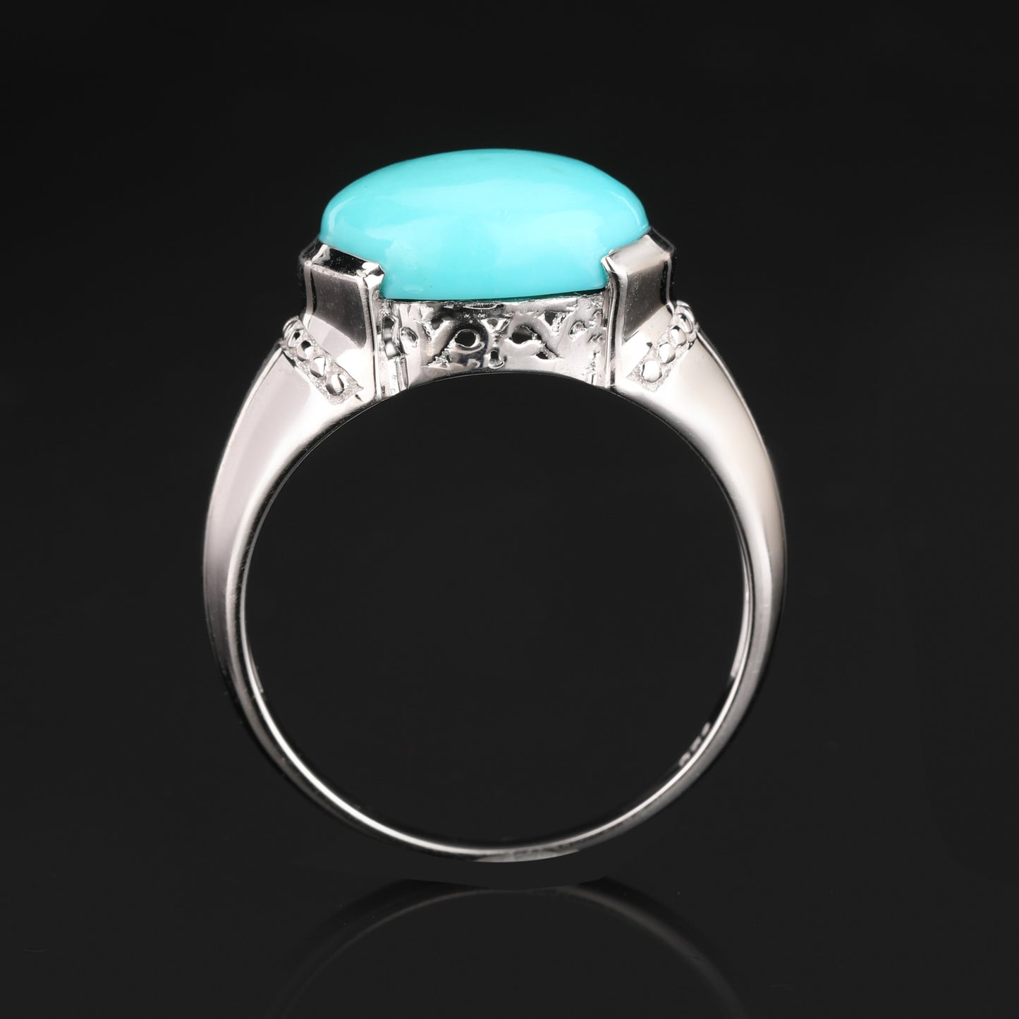 Turquoise Ring 3.50 Carats Sterling Silver