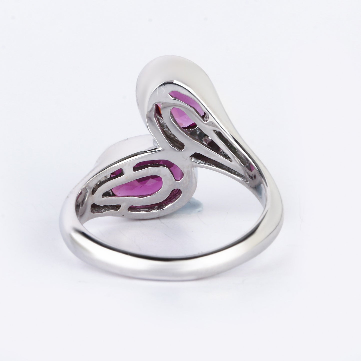 Purple Garnet Ring 2 Carats Sterling Silver