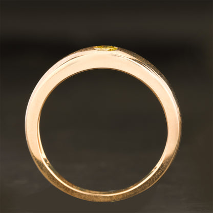 Yellow Diamond Ring 0.2 Carats 9K Yellow Gold