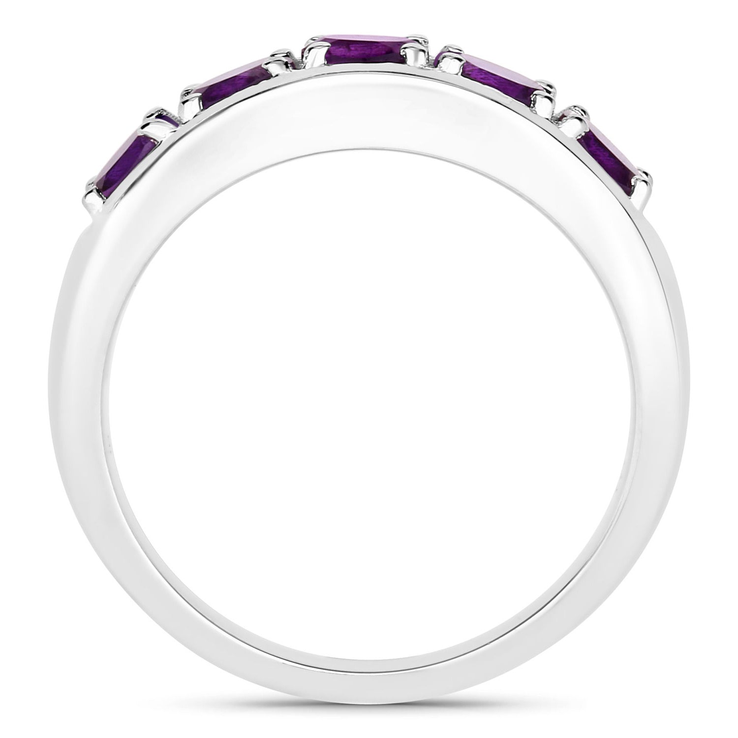 Amethyst Ring 0.78 Carats Sterling Silver