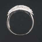 Natural Opal Ring With White Topaz 1.92 Carats Sterling Silver