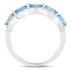 Aquamarine Ring With Diamonds 1.56 Carats 14K White Gold