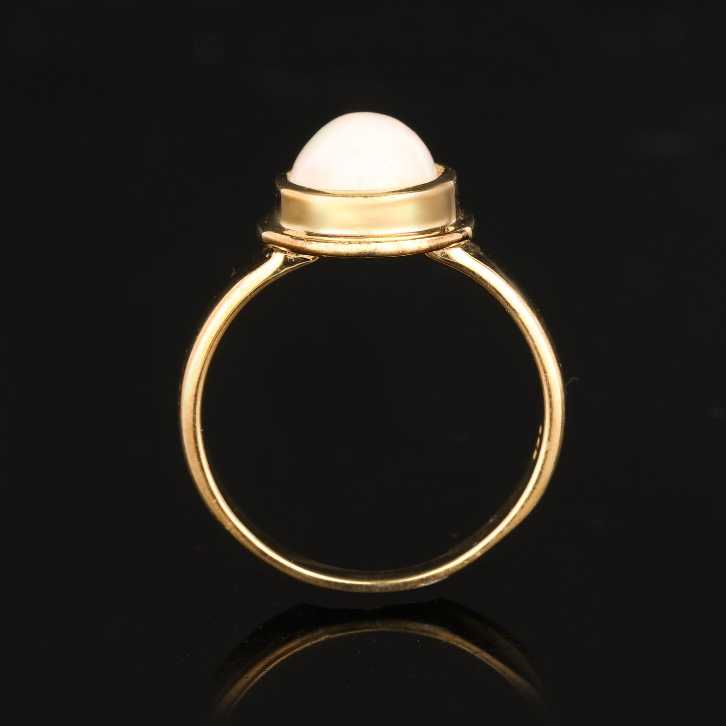 Natural Ethiopian Opal Ring 1.69 Carats Gold Plated Silver