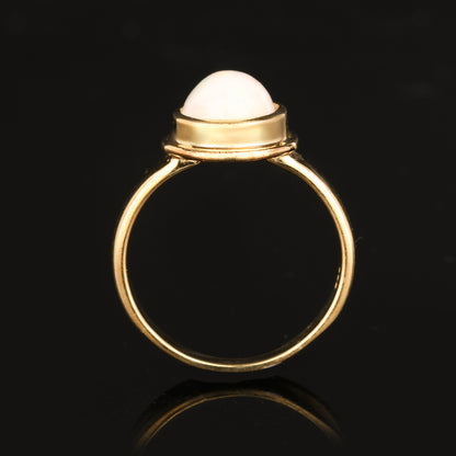 Natural Ethiopian Opal Ring 1.69 Carats Gold Plated Silver