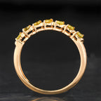 Yellow Diamond Ring 0.31 Carats 9K Yellow Gold
