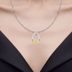 Tanzanite Mom Pendant 0.16 Carats Gold Plated Silver
