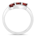 Garnet Ring 0.88 Carats Sterling Silver