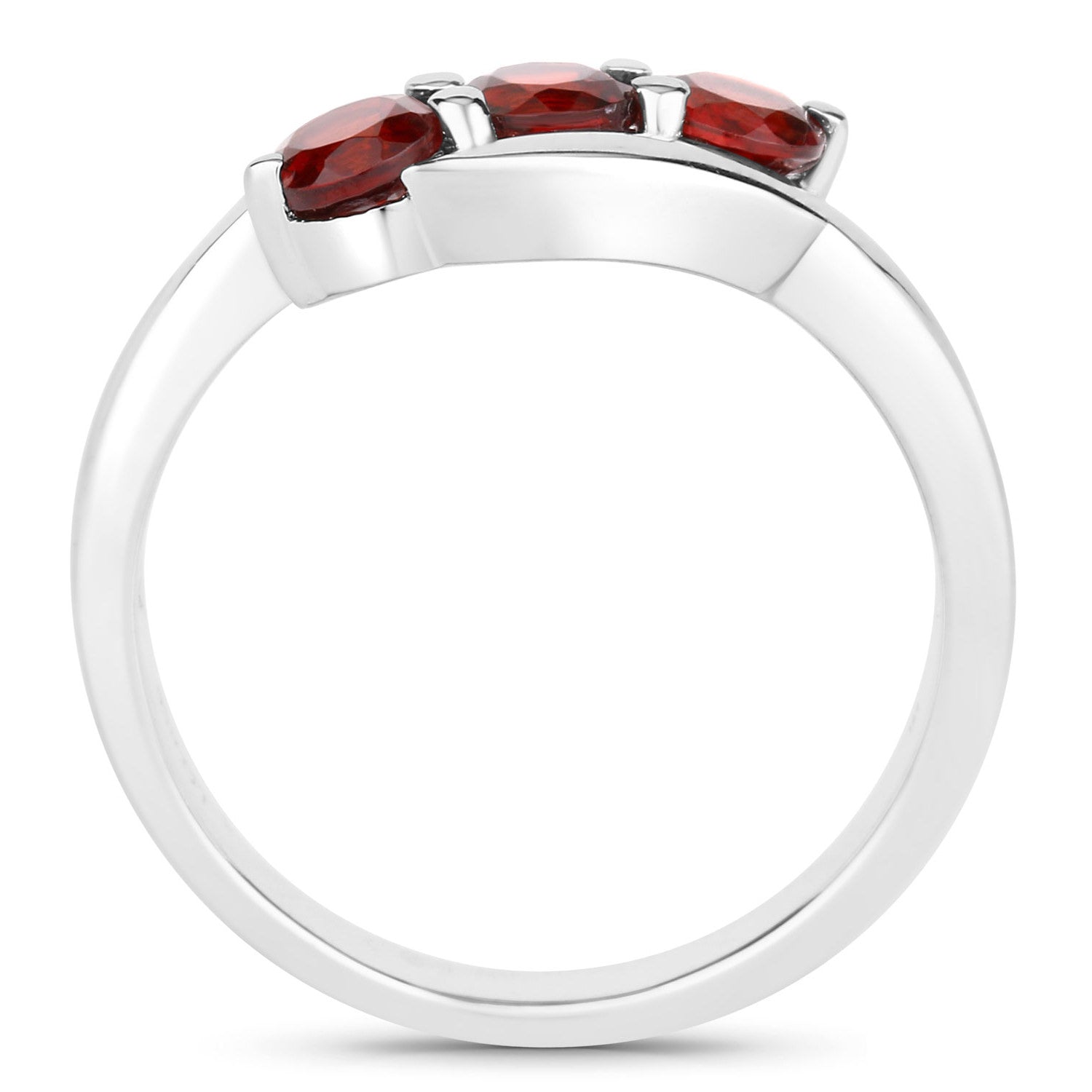 Garnet Ring 0.88 Carats Sterling Silver