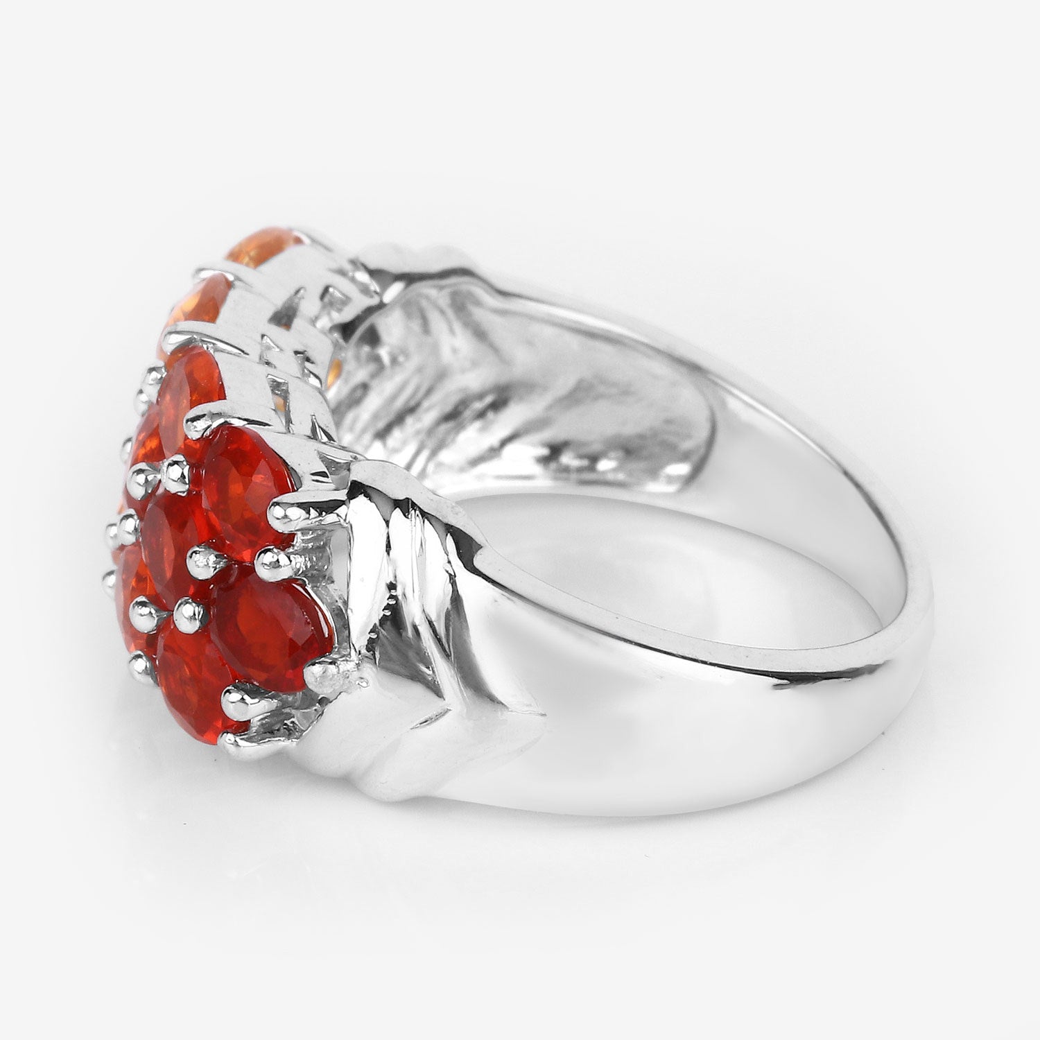 Fire Opal Ring 1.54 Carats Sterling Silver