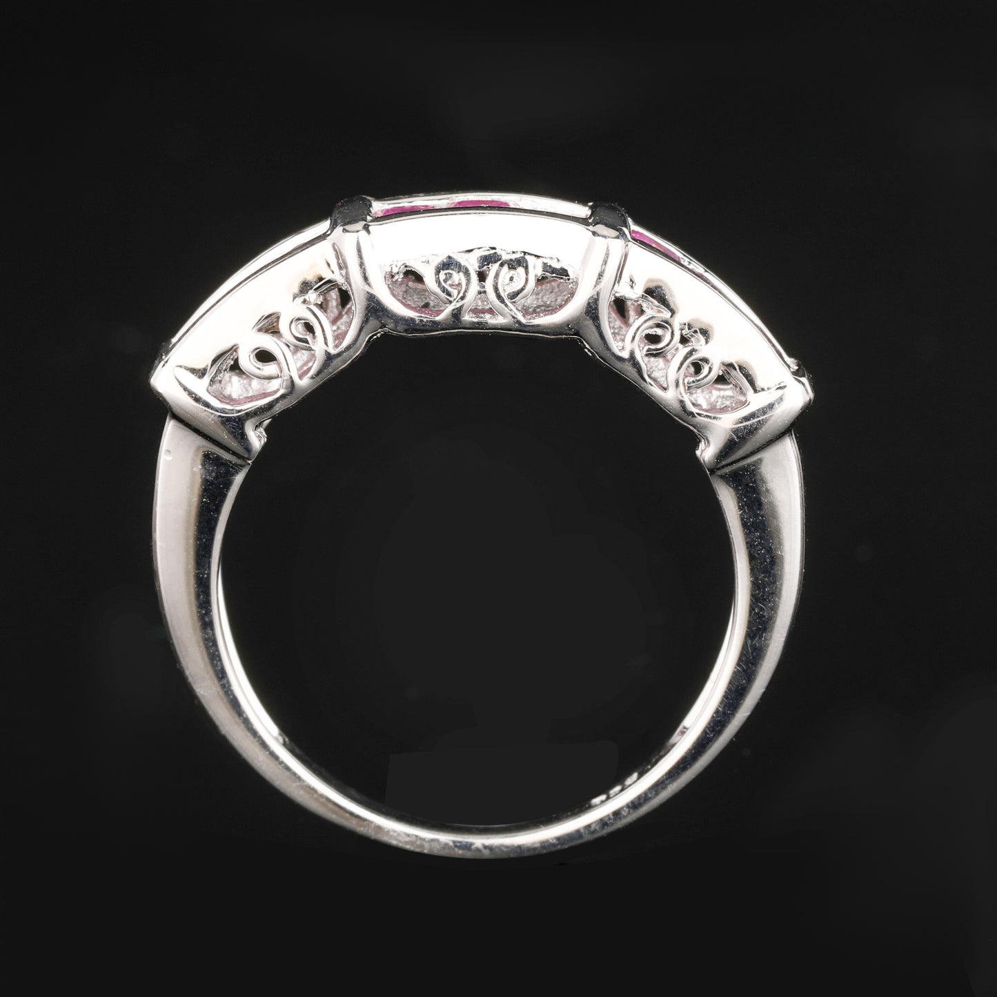Natural Pink Sapphire Ring 1.08 Carats Sterling Silver