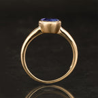 Natural Tanzanite Ring 1.7 Carats 9K Yellow Gold