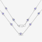Tanzanite Necklace 1.78 Carats Sterling Silver