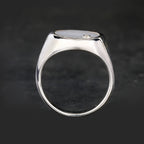Blue Lace Agate Ring With Diamonds 1.68 Carats Sterling Silver