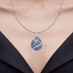 Tanzanite Pendant 4.68 Carats Sterling Silver