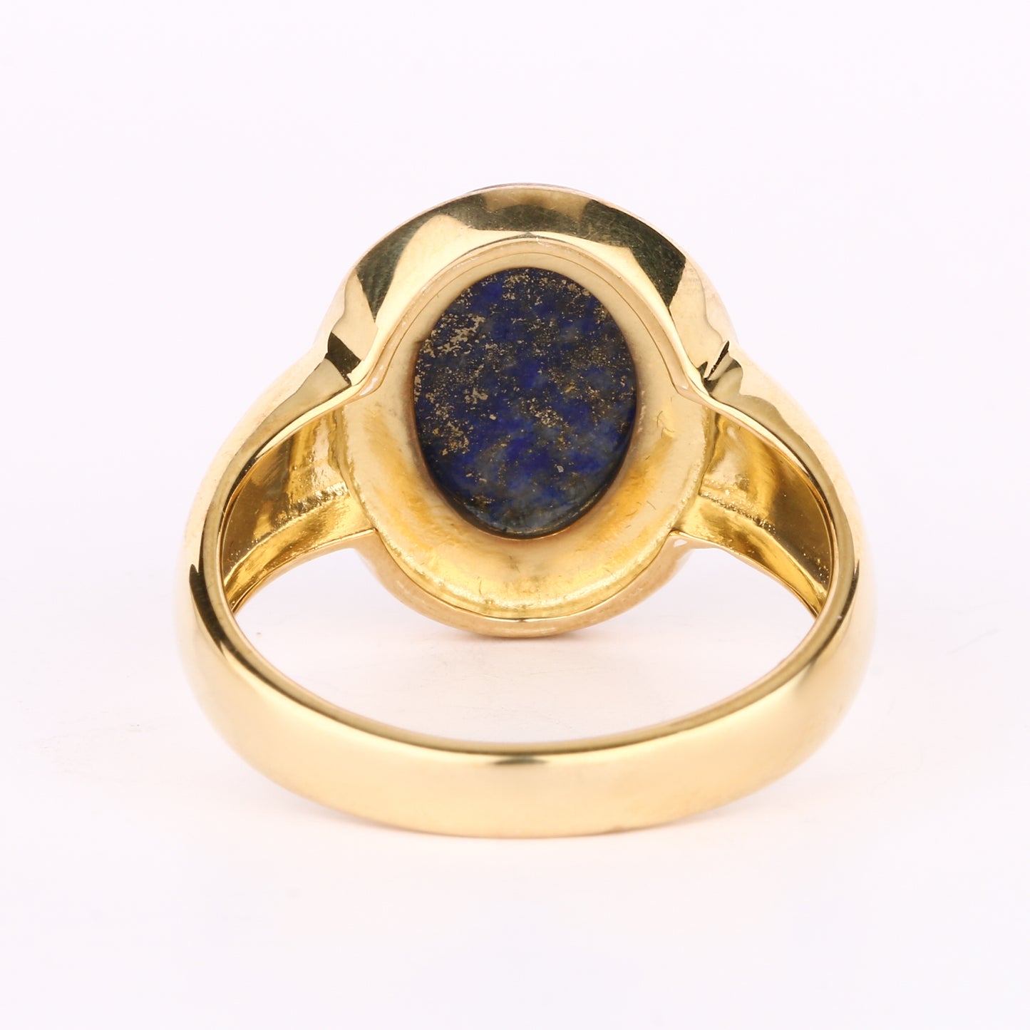Lapis Ring 5 Carats Gold Plated Silver