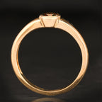 Red Diamond Ring 0.33 Carats 9K Yellow Gold
