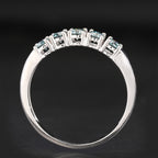 Blue Diamond Ring 0.5 Carats 9K White Gold