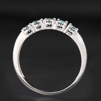 Blue Diamond Ring 0.5 Carats 9K White Gold