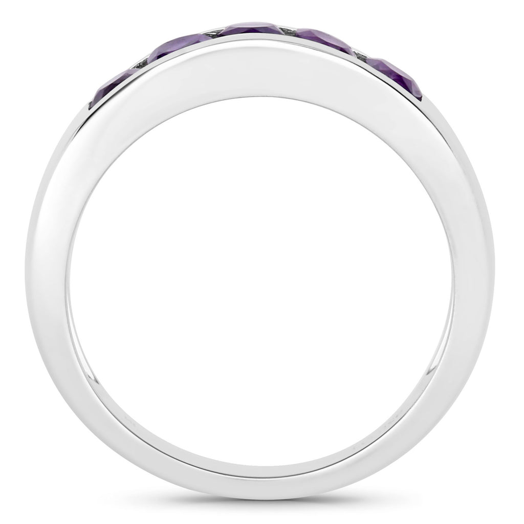 Amethyst Ring 0.78 Carats Sterling Silver