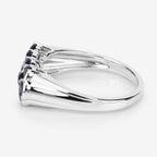 Blue Sapphire Ring 2.58 Carats Sterling Silver