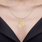 Blue Topaz Scorpio Pendant 0.3 Carats Gold Plated Silver