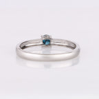 Blue Diamond Ring 0.2 Carats 9K White Gold