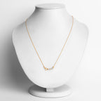 Blue Topaz Heart Necklace 0.28 Carats Gold Plated Silver