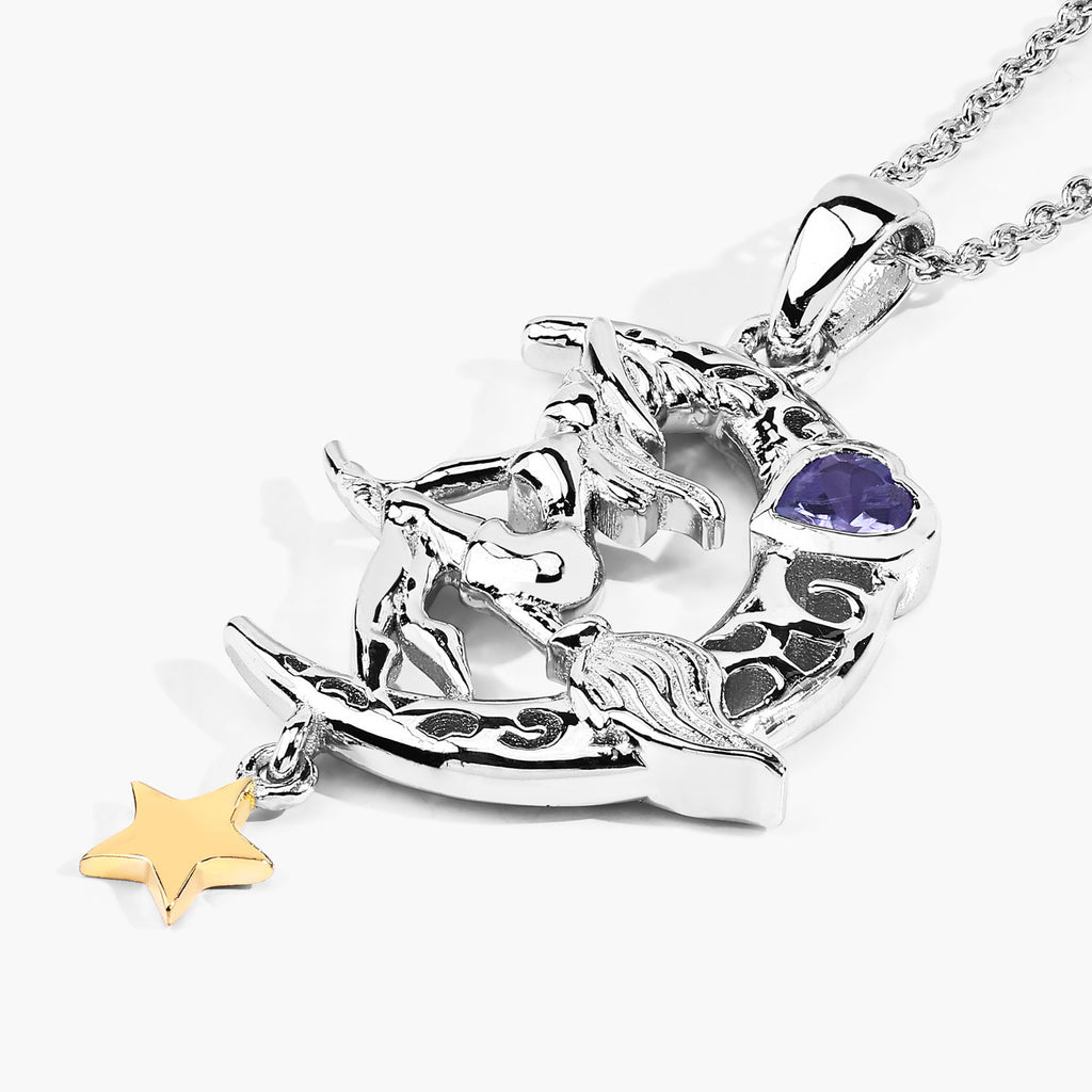 Tanzanite Witch Pendant 0.18 Carats Sterling Silver