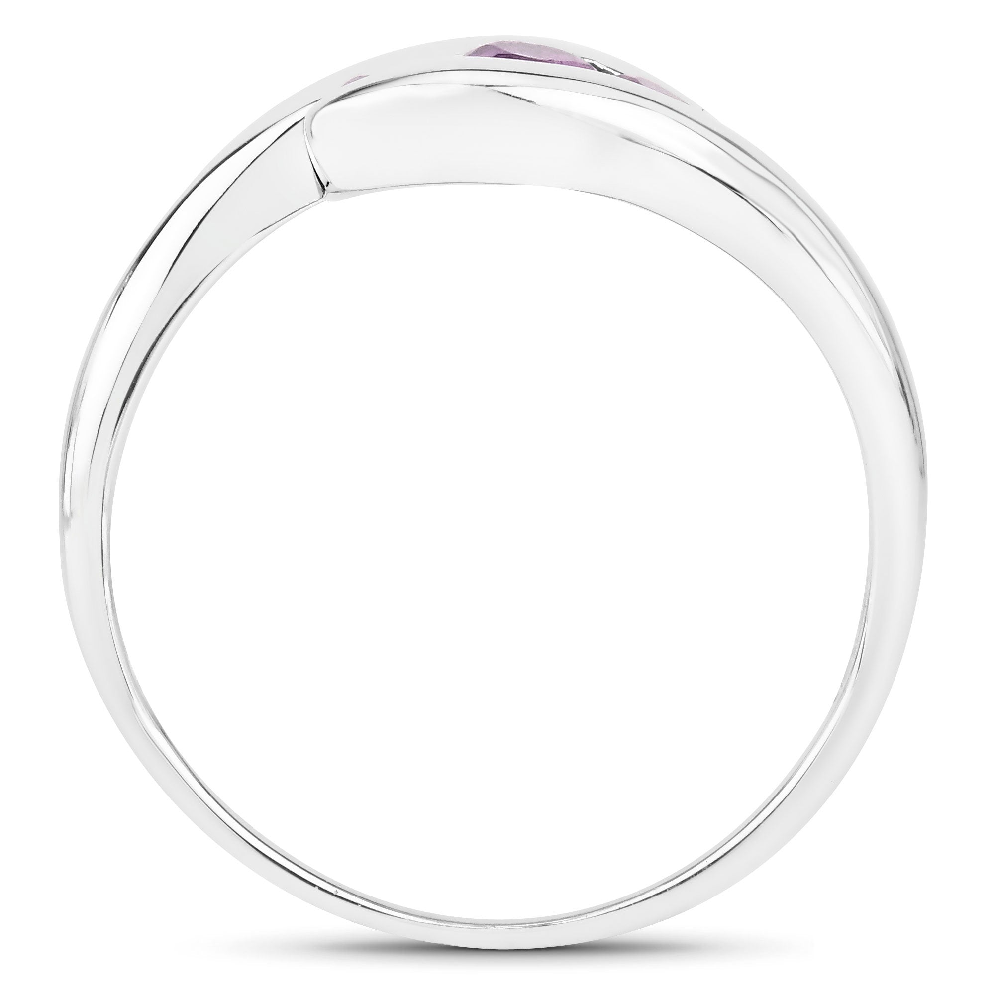 Amethyst Ring 0.5 Carats Sterling Silver