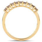Champagne Diamond Ring 0.48 Carats 14K Yellow Gold