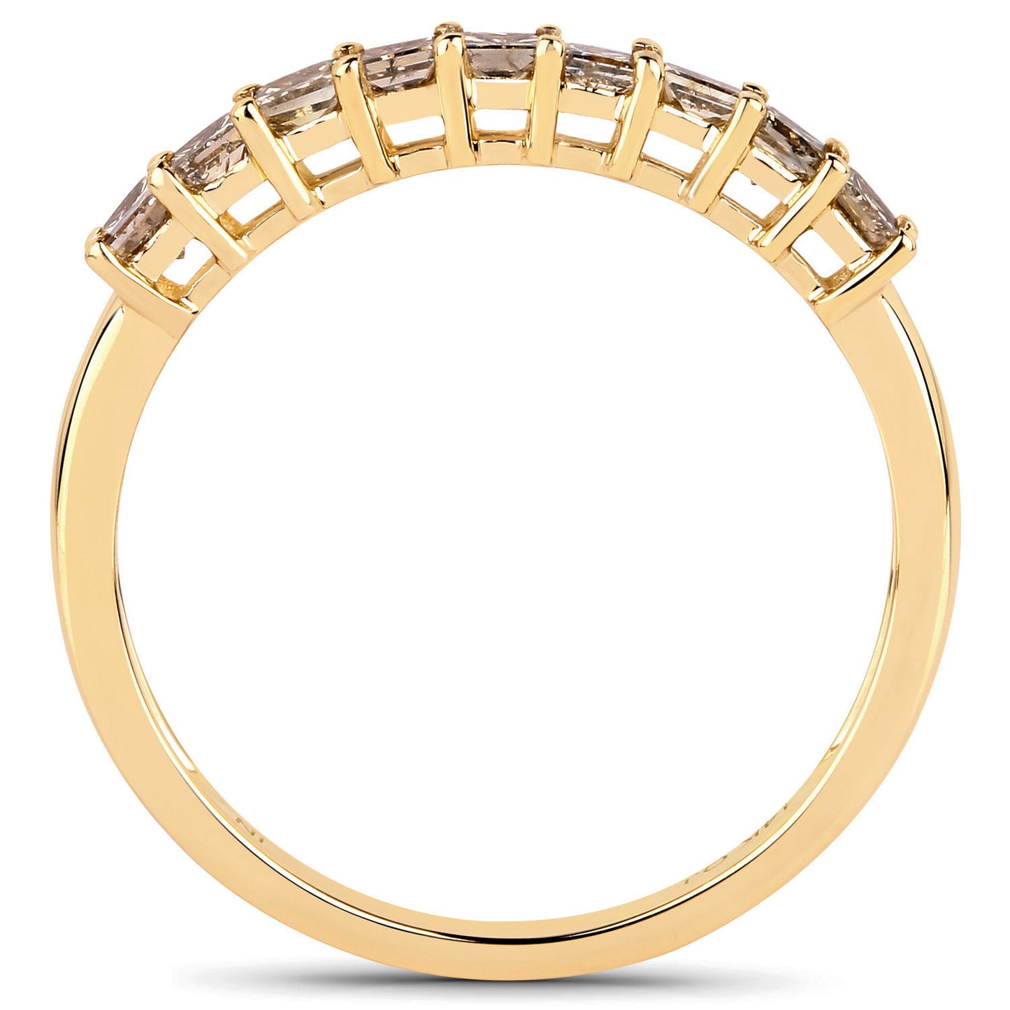 Champagne Diamond Ring 0.48 Carats 14K Yellow Gold