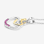 Ruby Mom Pendant 0.12 Carats Gold Plated Silver