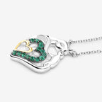 Emerald Mom Pendant 0.22 Carats Gold Plated Silver