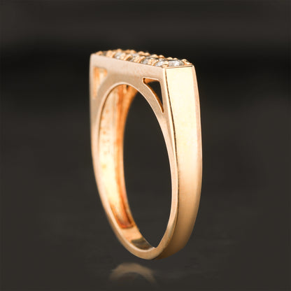 Light Brown Diamond Ring 0.5 Carats 9K Yellow Gold
