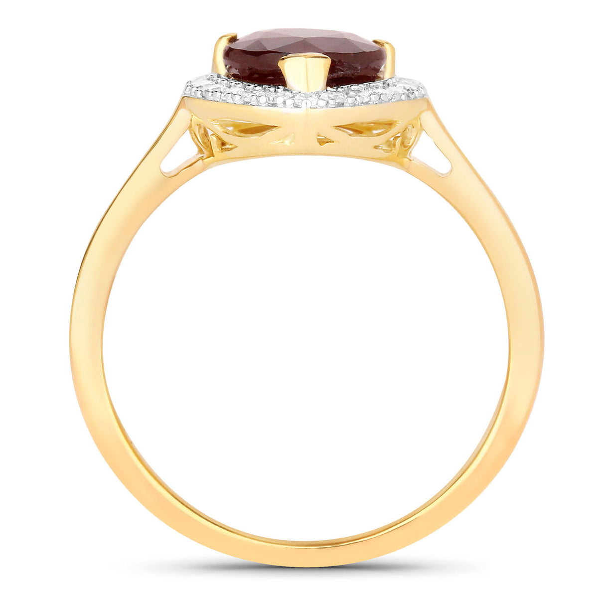 Ruby Ring With Diamonds 2.16 Carats 14K Yellow Gold