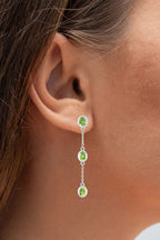 Peridot Earrings 2.08 Carats Sterling Silver