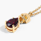 Garnet Skull Pendant 0.78 Carats Gold Plated Silver