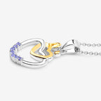Tanzanite Mom Pendant 0.12 Carats Gold Plated Silver