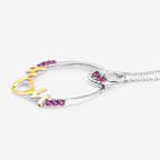 Ruby Mom Pendant 0.16 Carats Gold Plated Silver