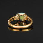 Natural Ethiopian Opal Ring 1 Carat Gold Plated Silver