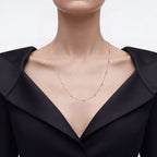 Morganite Necklace 1.6 Carats Gold Plated Silver
