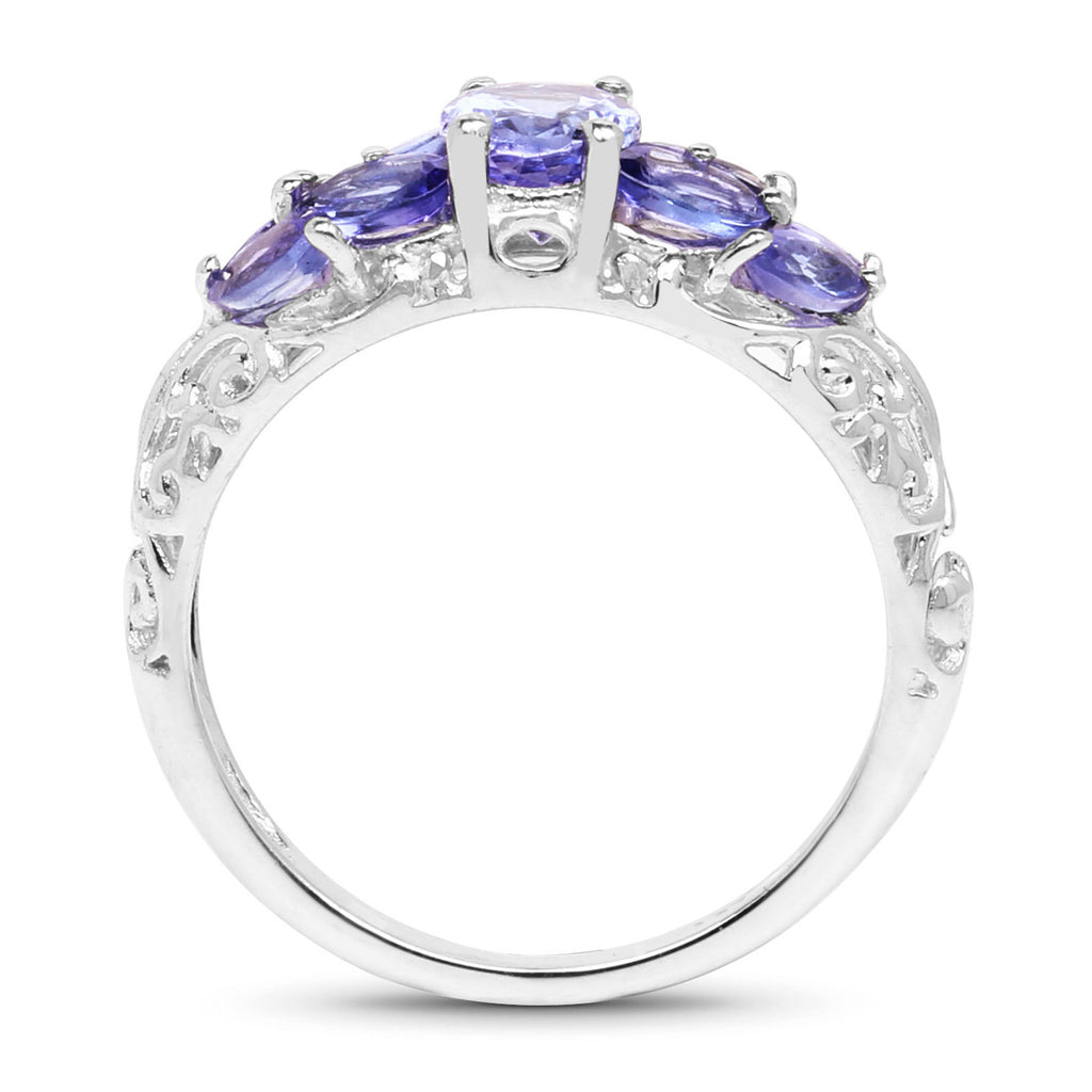 Tanzanite Ring 1.58 Carats Sterling Silver
