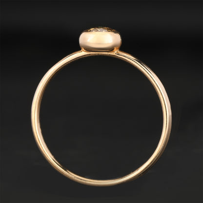 Light Brown Diamond Ring 0.33 Carats 9K Yellow Gold