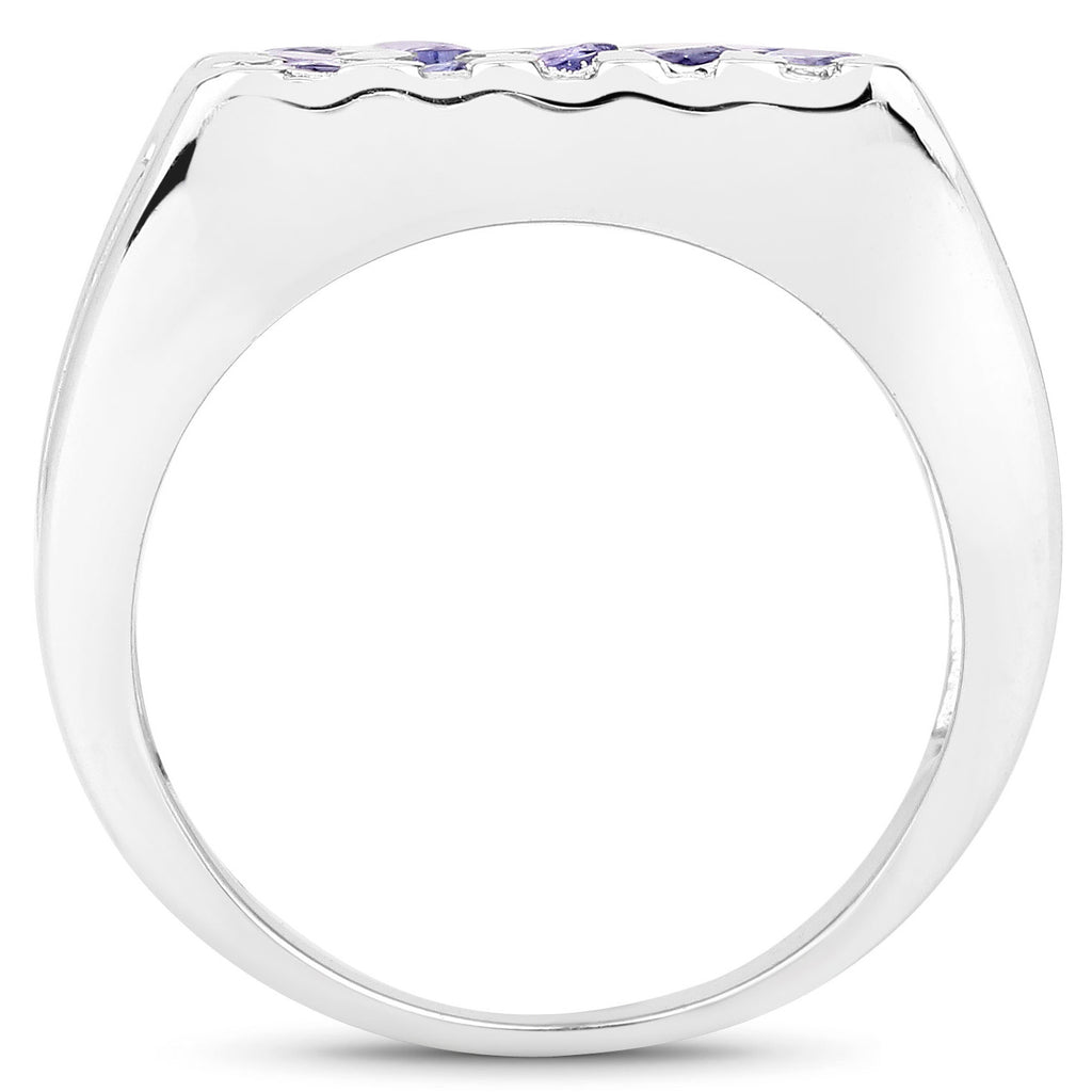 Tanzanite Ring 1.74 Carats Sterling Silver