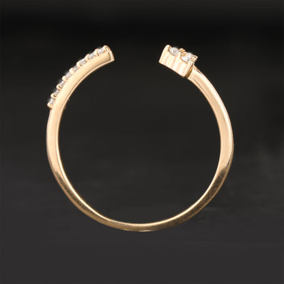 Diamond Arrow Ring 0.07 Carats 9K Yellow Gold