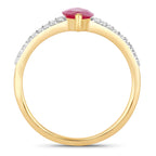 Ruby Ring With Diamonds 1.54 Carats 14K Yellow Gold