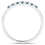 Blue Diamond Ring 0.2 Carats 14K White Gold