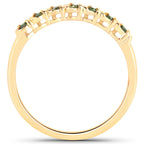 Green Diamond Ring 0.14 Carats 14K Yellow Gold